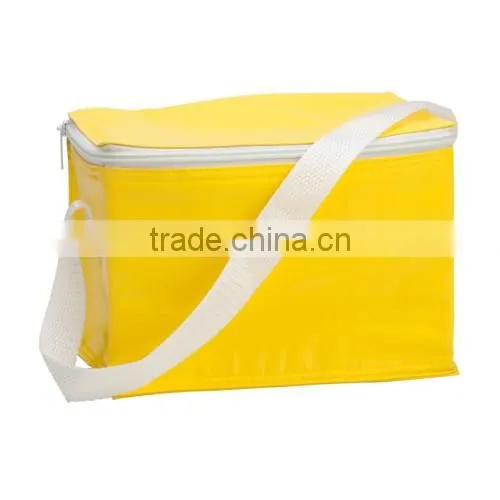 6 cans PVC foldable cooler bag with handle for promtional