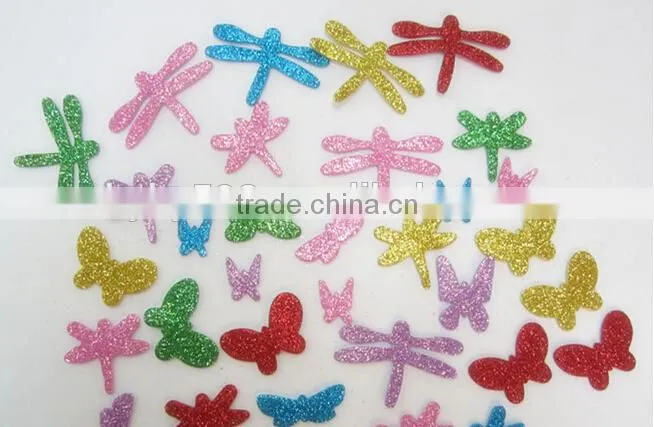 EVA foam glitter educational heart toy kit ,diy EVA foam material kit,wholesalse diy eva products