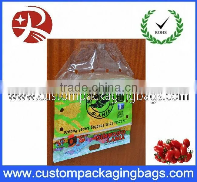 Bottom Gusset Fruit Packaging Bags Zipper Close Custom Made for Farm