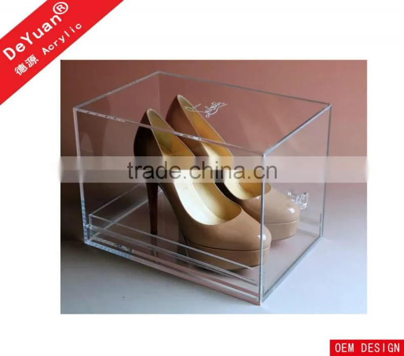 Manufacturer Price Custom Transparent Acrylic Shoes Box With Lid