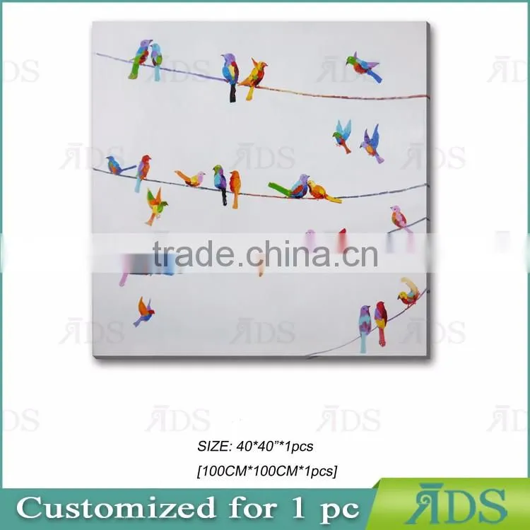 Abstract Birds Oil Painting On Canvas