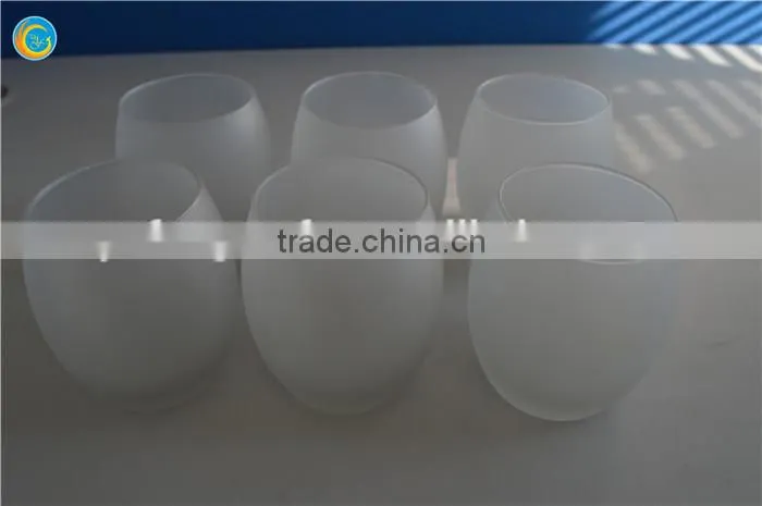 glass candle stick holders frosting candle jar