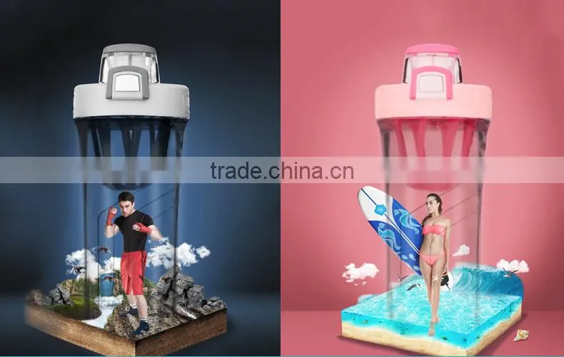 New Design Tritan Water Bottle Plastic Milk Shake Bottle Shaker