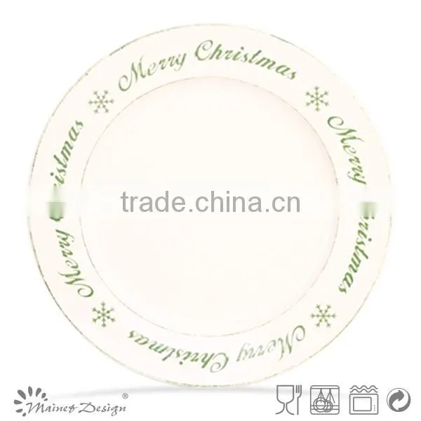 Decorative square ceramic christmas plates cheap