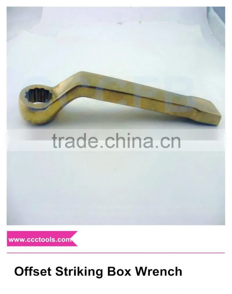 Offset Striking Box Wrench 27~120mm Hammer Striking Spanner Alloy Non Sparking Hand Tools Brass Spanner