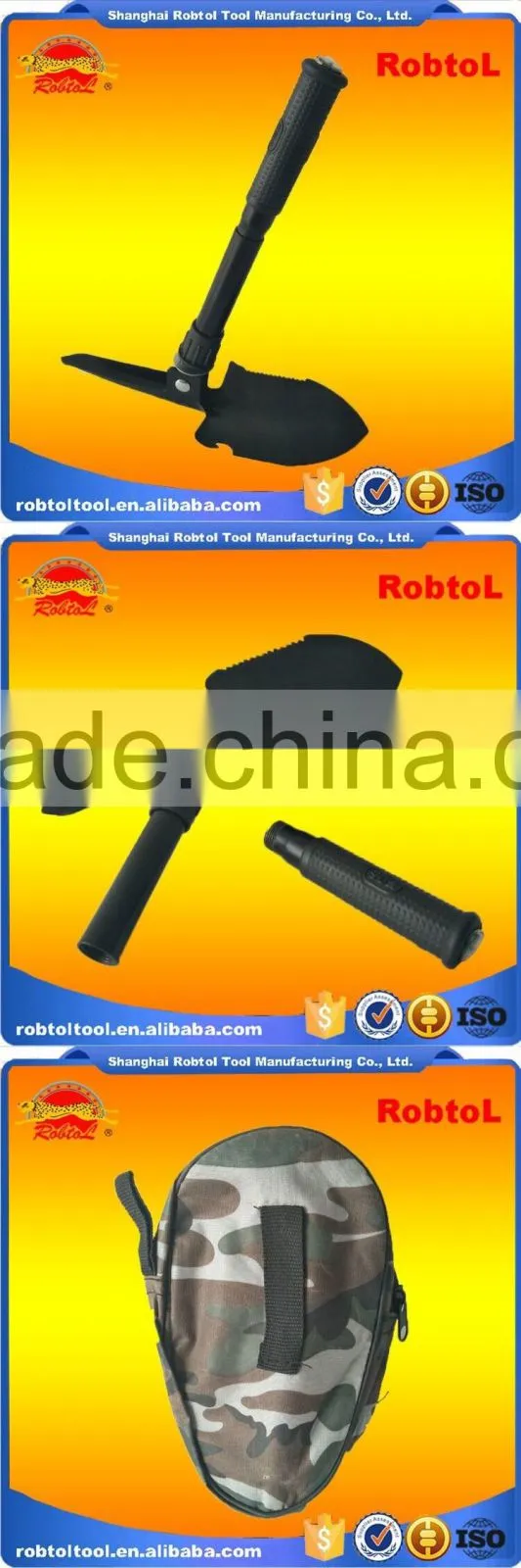 folding shovel spade military army multi function outdoor survival camping portable utility garden tool
