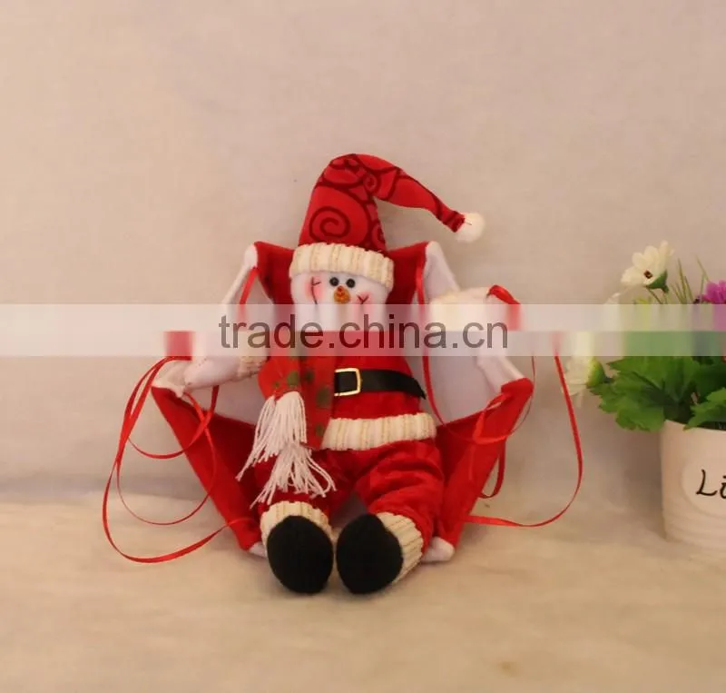 Santa Claus Snowman In Parachute Christmas Tree Hanging Ornament Xmas Decoration