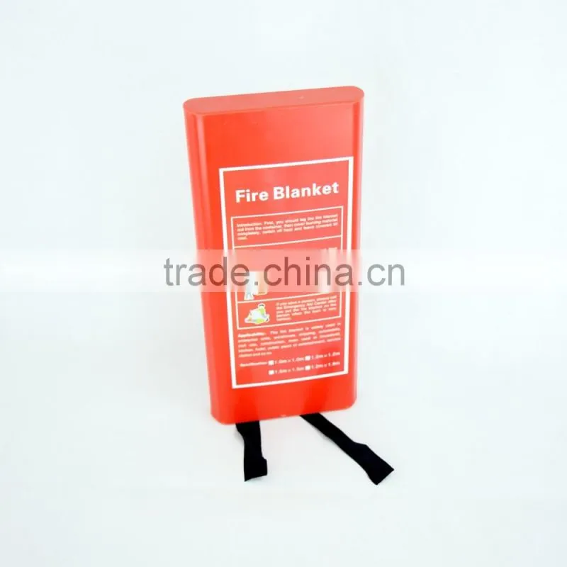 0.43mm 1M*1M fire proof glass CE approve Heat-resistant fire blanket in plastic box