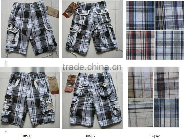 Boy's fashion yarn dyed shorts 101 106-108 1201-1205