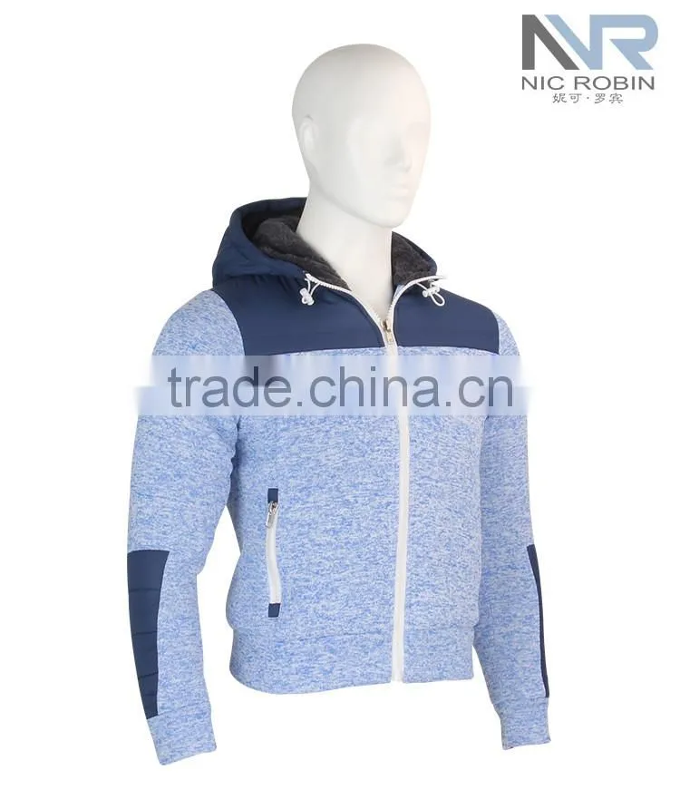 2016 Stylish Zipper Up Hooded Outdoor Jacket Winter For Men