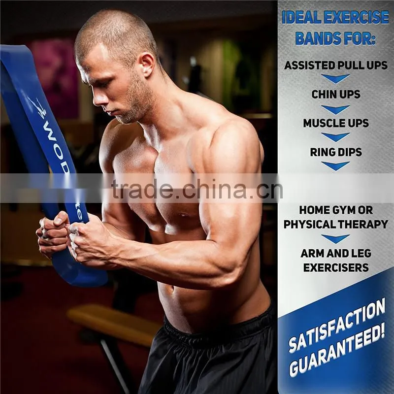 Custom colorful Latex Rubber Exercise Fitness Resistance Bands