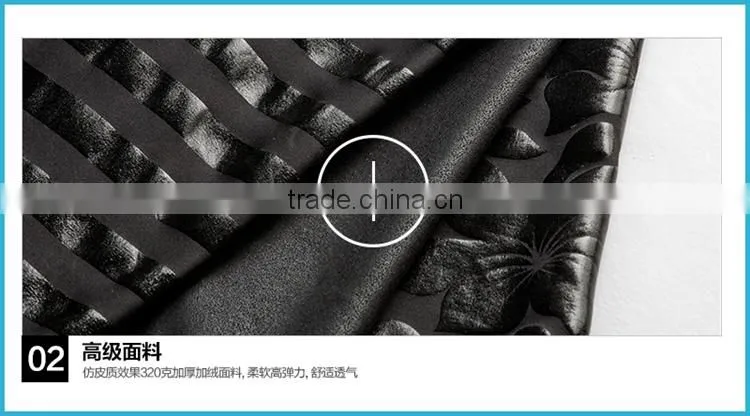 New Products 2016 Innovative Heated Thermal Underear Faux Leather Long John Tight Pants Men