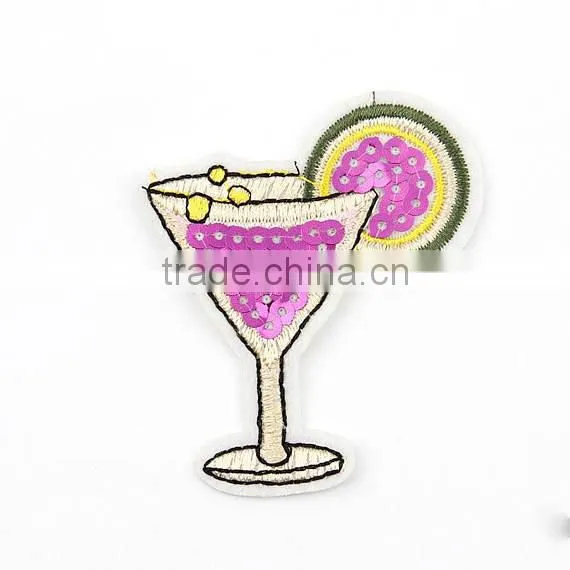 2017 fashion sequin patch/custom patches embroidery /applique for clothes/garments