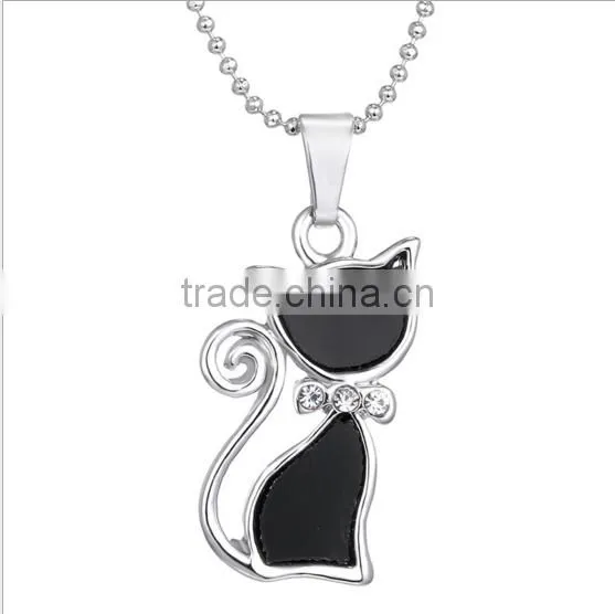 Latest Design Girls Top Brass Cute Animal Bulldog Dog Jewelry Pendant Necklace