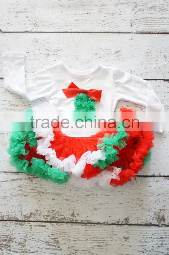 christmas children clothes baby shirt and pettiskirt set kids clothes wholesale baby clothes pettiskirt