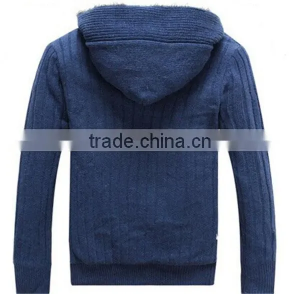 Button Down Pattern Sweater Jersey Heavy Knit Cardigan Man