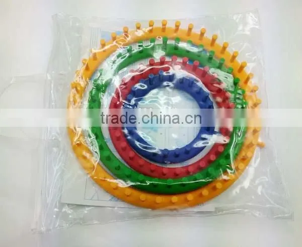 High quality 4 size Plastic round Knitting Looms/ Circular Wool weaver tools