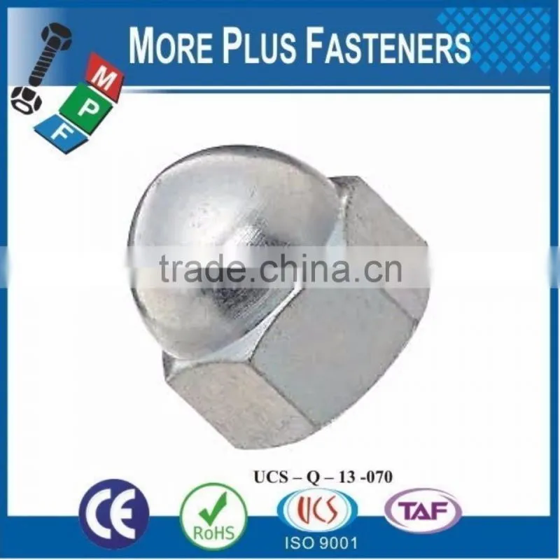 Made in Taiwan Aluminum Colored Stainless Steel Colored Dome Nut