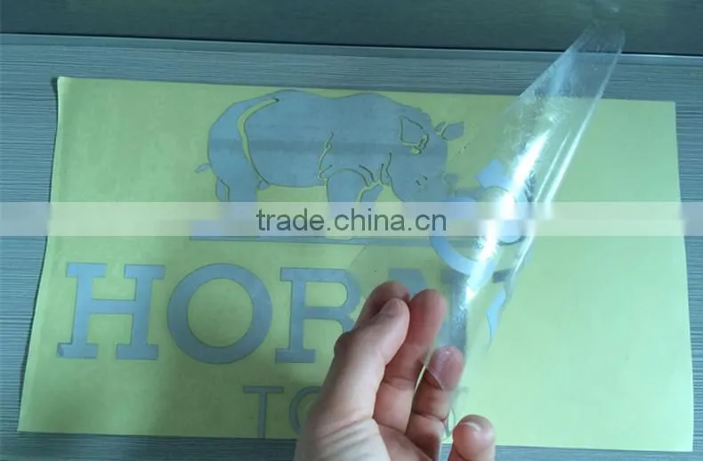 Reflective see through printing paper film for clothing and shoes