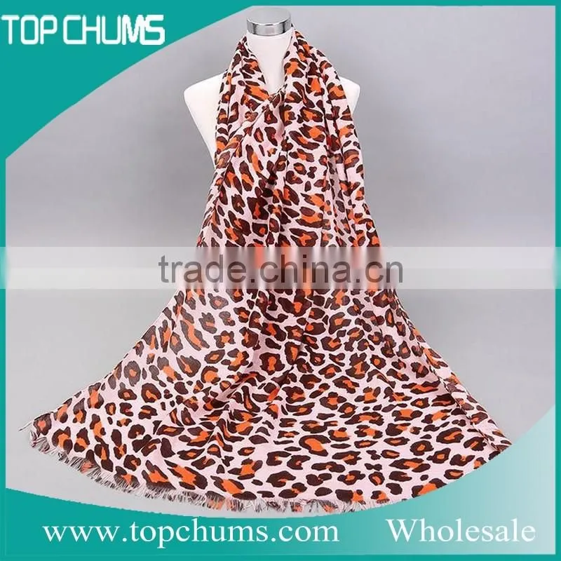 popular products good sale ladies leopard print sacrf shawl