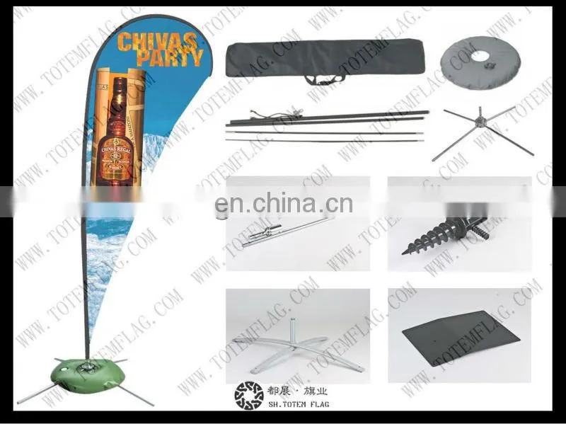 can be OEM custom 2.5m 3.5m 4.5m 5.5m Outdoor full color heavy duty flying banner beach flag