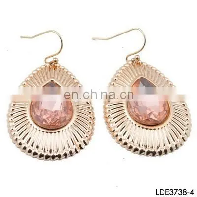 earring rose gold plating fashion 2014 turquoise tear drop earring