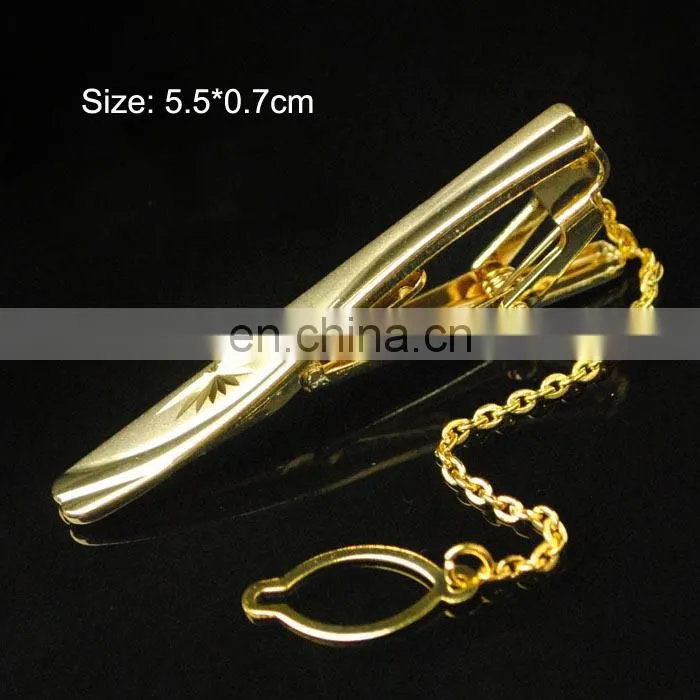 Bird printing on silver background brass tie clip with keychain