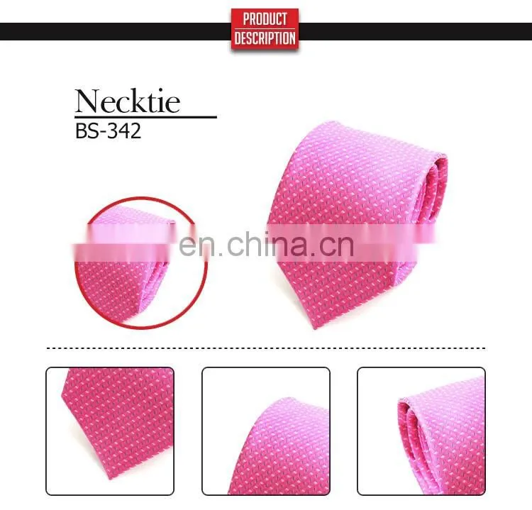 Manufacturer supply cheap custom pink neckties