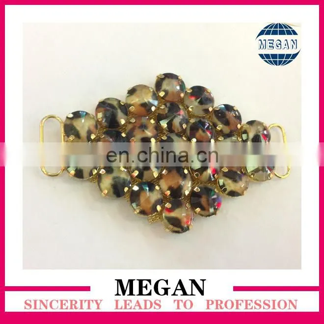 rhinestone pave connector for bikini decoration