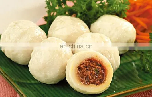 Automatic high efficiency stuffed meatball making machine