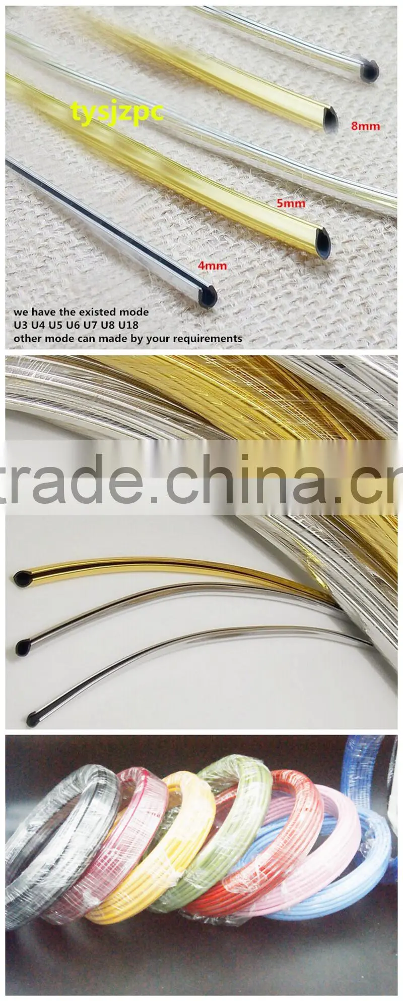 2015 great qulity/hot sell U style car door edge trim