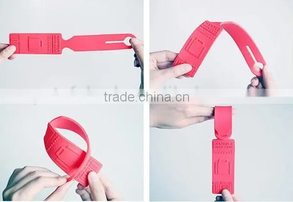 Waterproof bulk silicone luggage tag, rewritable luggage tag