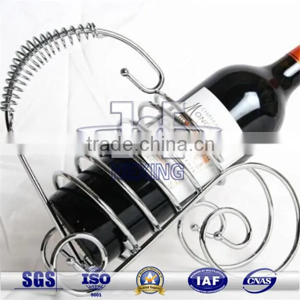 Stainless steel metal wire wine shelf