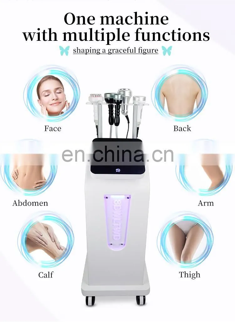 Factory Price RF Vacuum 80K Ultrasound Cavitation Therapy 8D Carving Slimming Machine 5D Weight Loss BIO Massage Body Detox