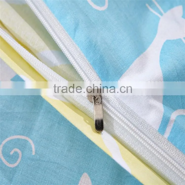 Yello geometric shapes printed cotton comforter cover set with zipper 4 pcs China duvet cover set