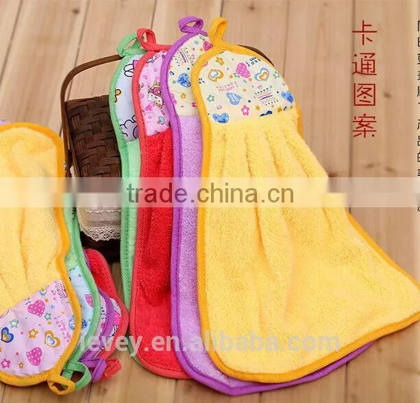 From China textile manufactory large supply coral velvet fabric cheap colorful custom printed hand towels