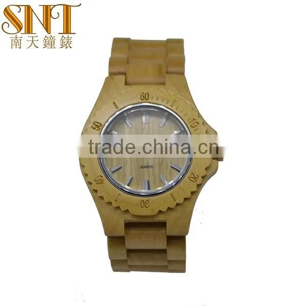 2016 wood watch japan style with your own logo bamboo watch men waterproof