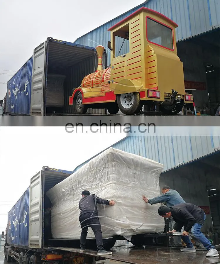 Amusement park adults electric tourist trackless train factory