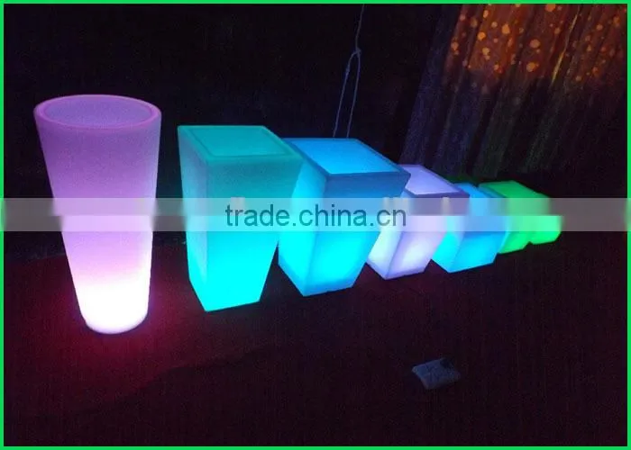 ACS smart controlled multi color changing LED flower pot/LED plant flower vase