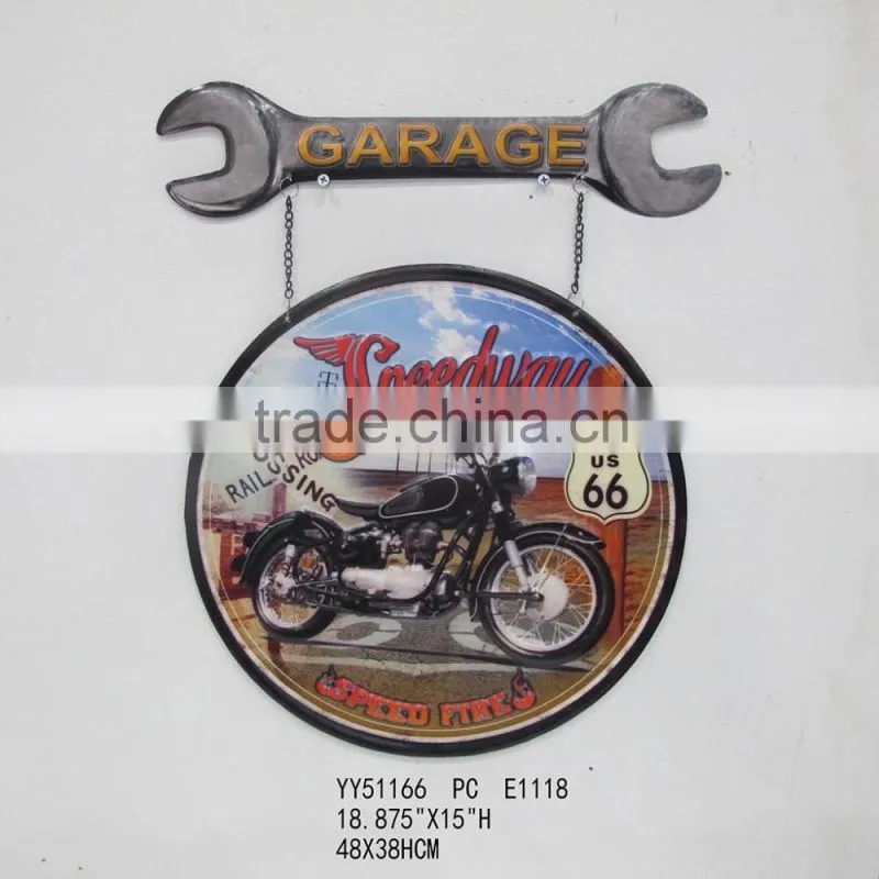 vintage metal sign-embossed wall decor-retro signs