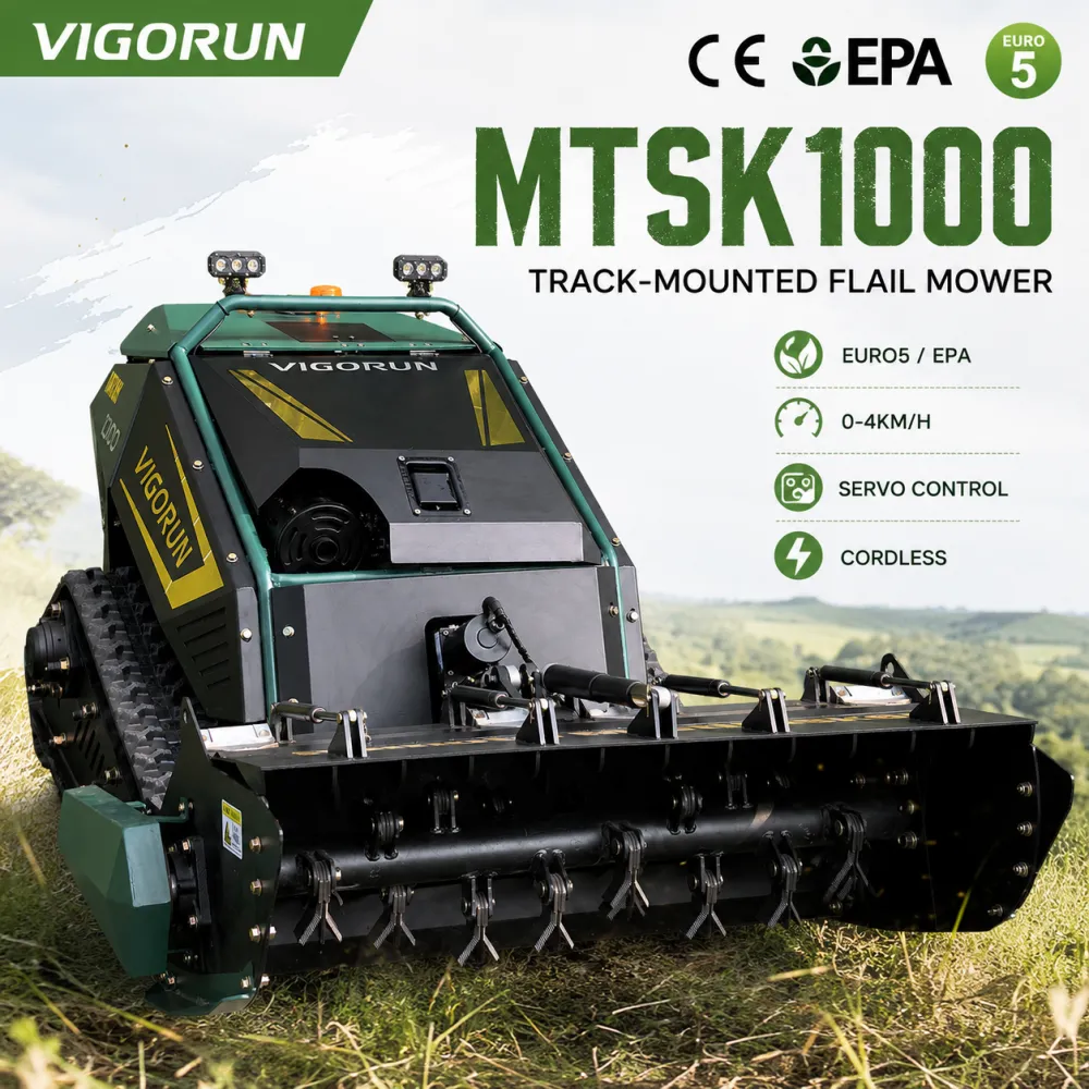 Servo Control MTSK1000 Radio Cordless Utility Multitasker Track-mounted Flail Mower for Sale