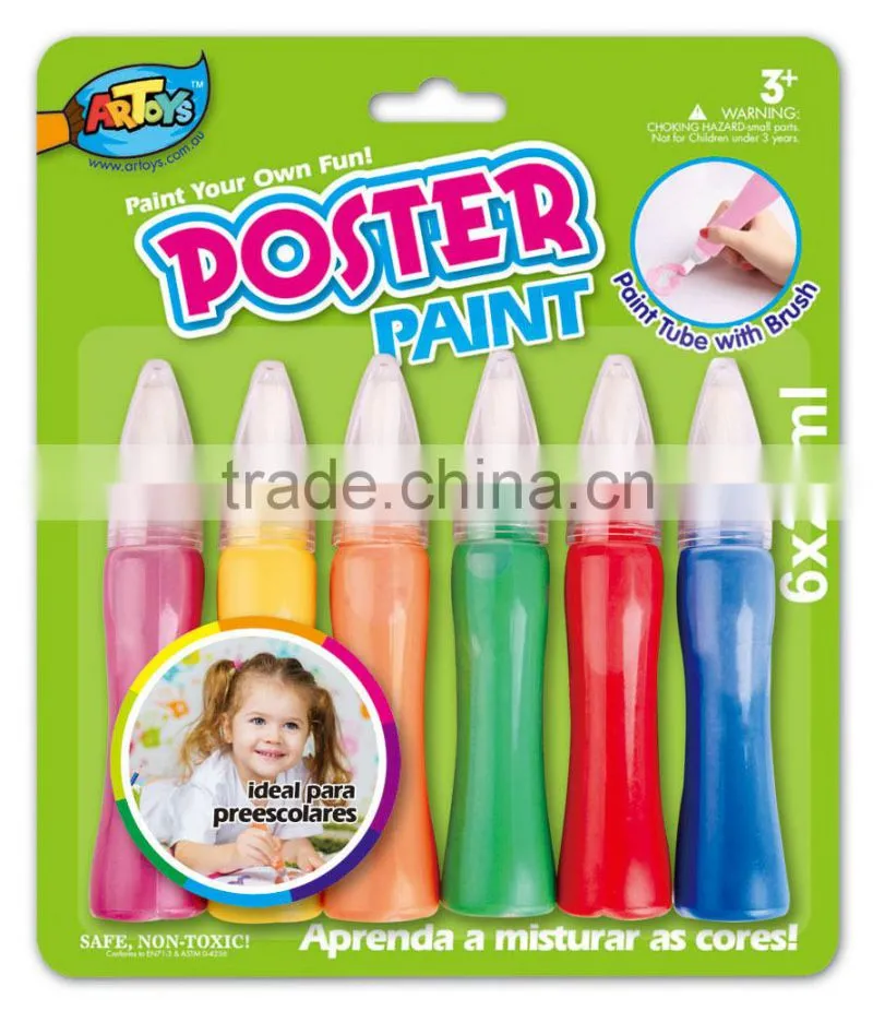 poster paint(paint tube with brush)