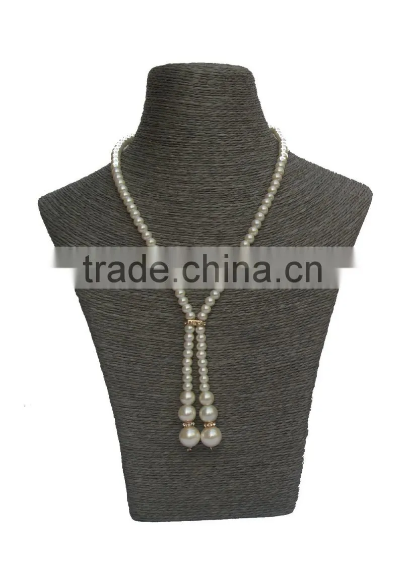 China Folk Art Handmade PU Necklace Bust Jewelry Display Wine Bust Jewelry Necklace Display