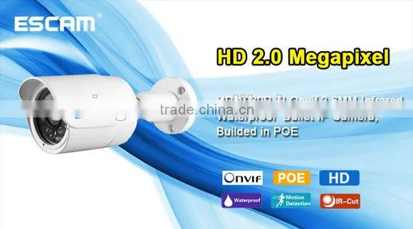 ESCAM 2.0 Megapixel HD Network Mini IR-Bullet Camera