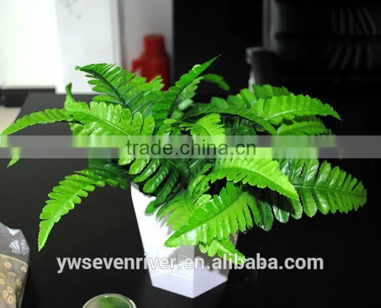 Simulation take 7 fork Persian Persian grass decoration project with big leaves green plant Flowers, silk flower flower