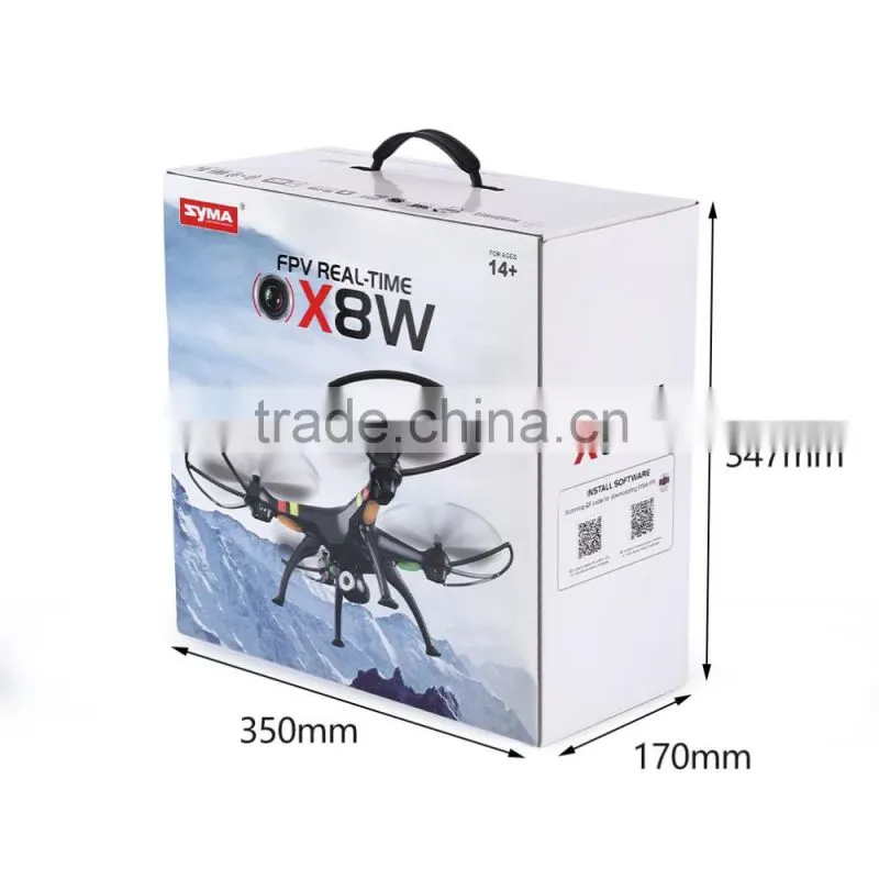 Black Syma X8W 2MP Wifi Camera 2.4G 6 Axle Gyro RC Quadcopter Drone RTF