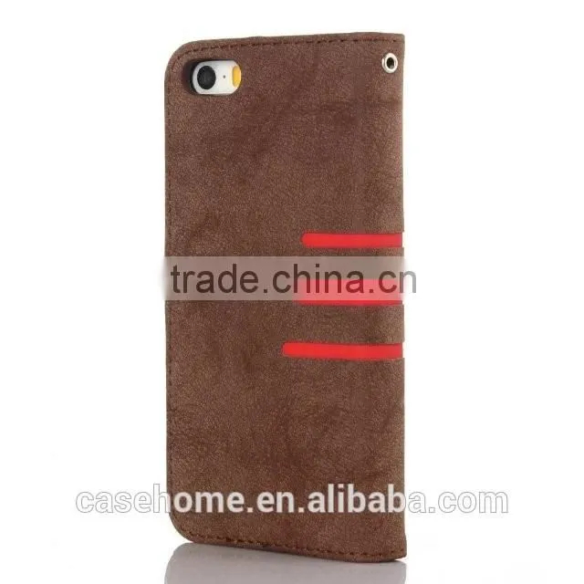 High Quality PU Leather Wallet Flip TPU Case for iphone 6s 6s plus