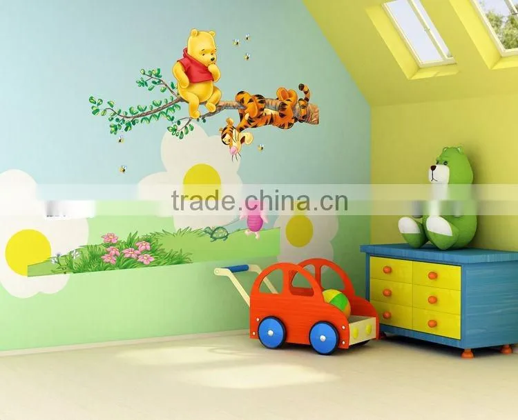 2016 PVC Wall Decor Decorative Removable Winnie the pooh wall stickers for kids