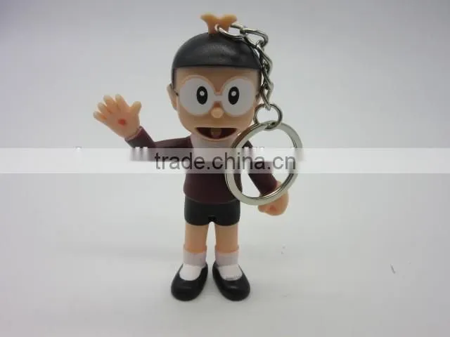 hot sell plastic LED flashing and sound keychain