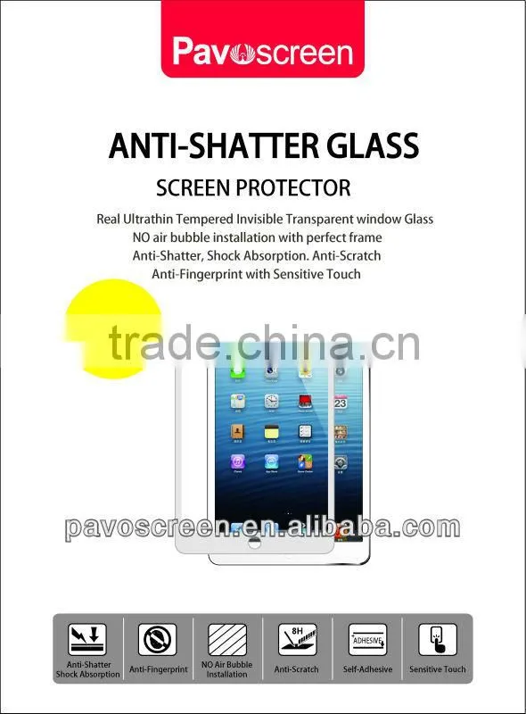 HD clear professional tempered glass screen protector for laptops provide one year warranty,anti-shatter,attractive packing